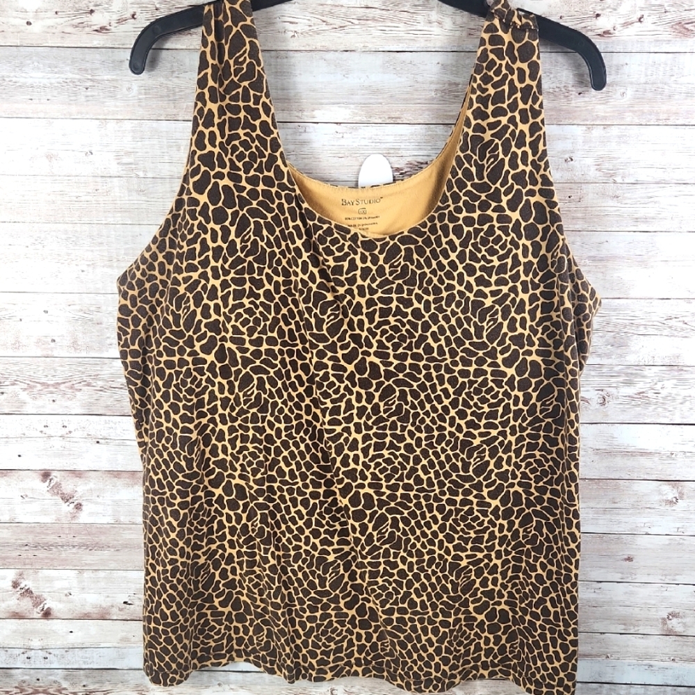 Brown Animal Print Women's Top